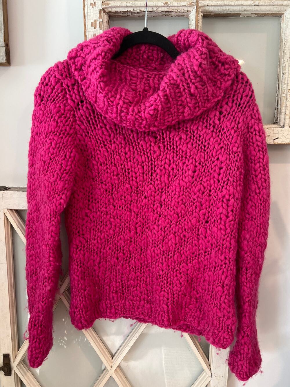 Polo Ralph Lauren size medium pink wool blend cowl neck sweater